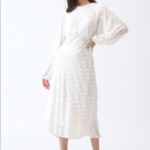 Chicwish Cotton Candy Sheer Maxi/Midi Dress White